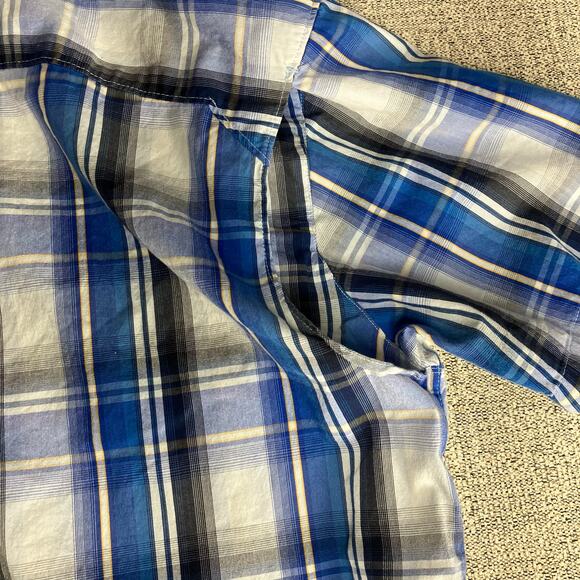 Columbia Omni-Wick Mens Blue Striped Casual Shirt Size Sz XL  Short Sleeve - Picture 7 of 7